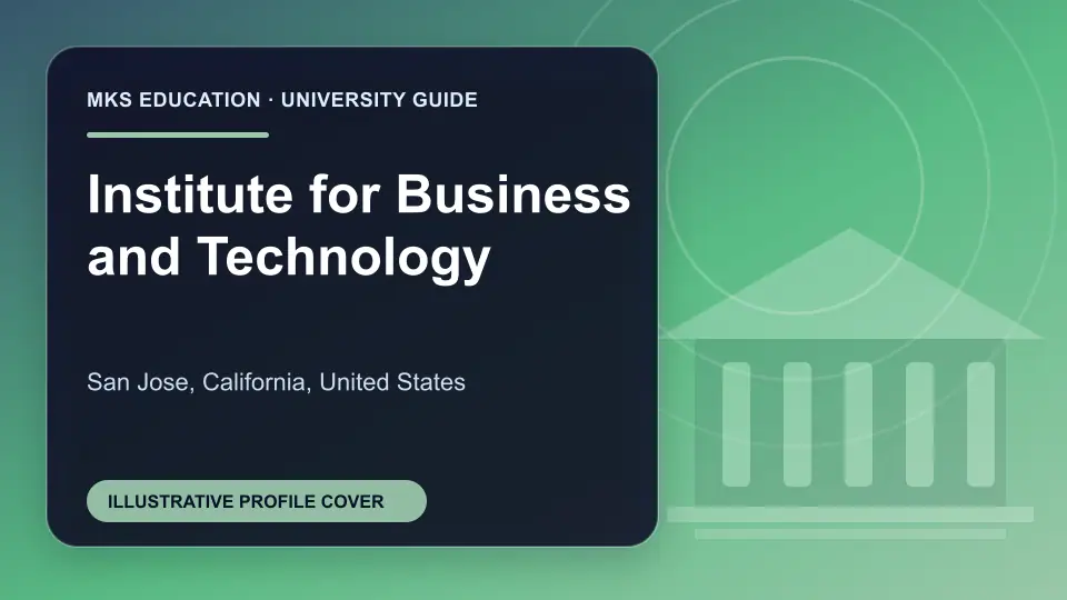 Illustrative MKS Education profile cover for Institute for Business and Technology in the USA