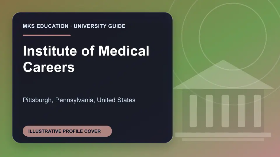 Illustrative MKS Education profile cover for Institute of Medical Careers in the USA