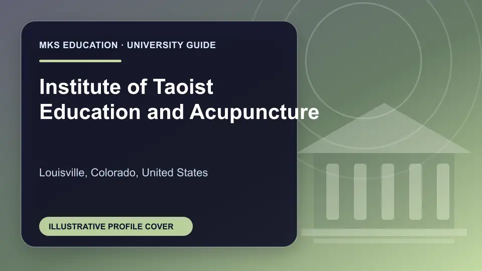 Illustrative MKS Education profile cover for Institute of Taoist Education and Acupuncture in the USA