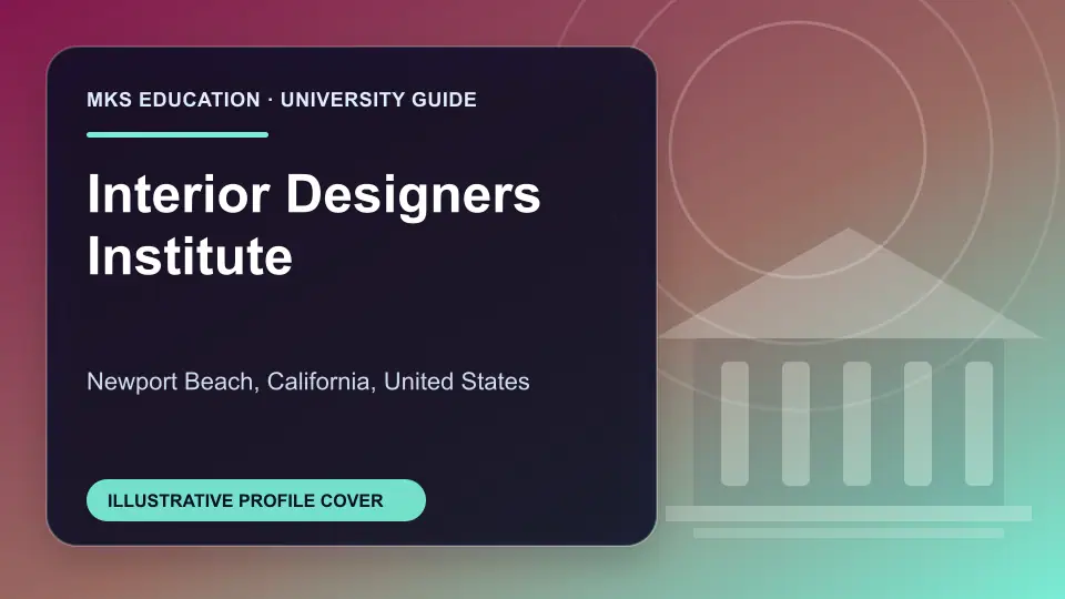 Illustrative MKS Education profile cover for Interior Designers Institute in the USA