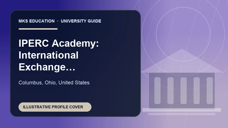 Illustrative MKS Education profile cover for IPERC Academy: International Exchange Programs in United States