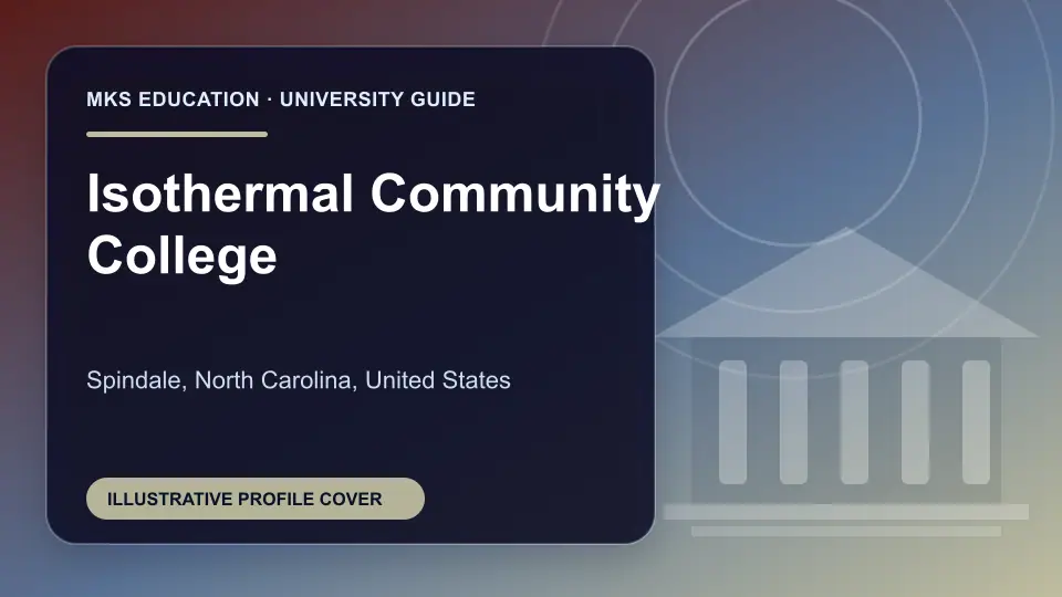 Illustrative MKS Education profile cover for Isothermal Community College in the USA