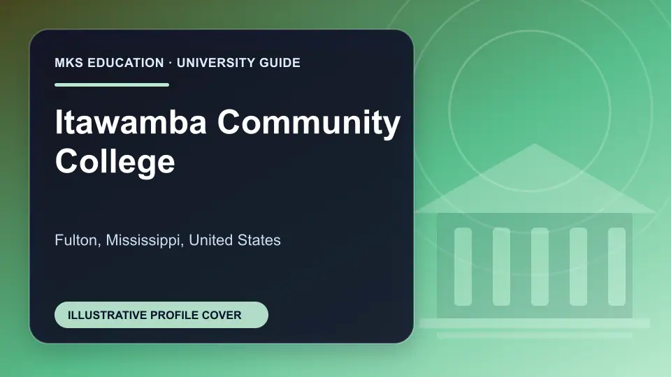 Illustrative MKS Education profile cover for Itawamba Community College in the USA