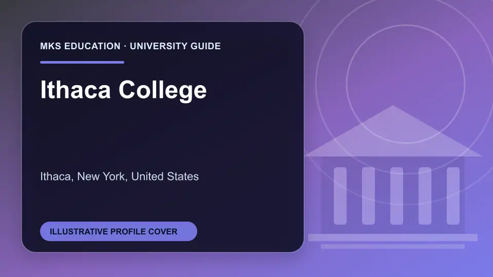 Illustrative MKS Education profile cover for Ithaca College in the USA