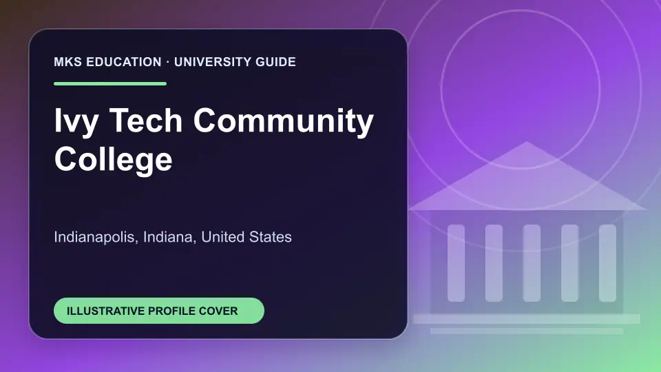 Illustrative MKS Education profile cover for Ivy Tech Community College in the USA