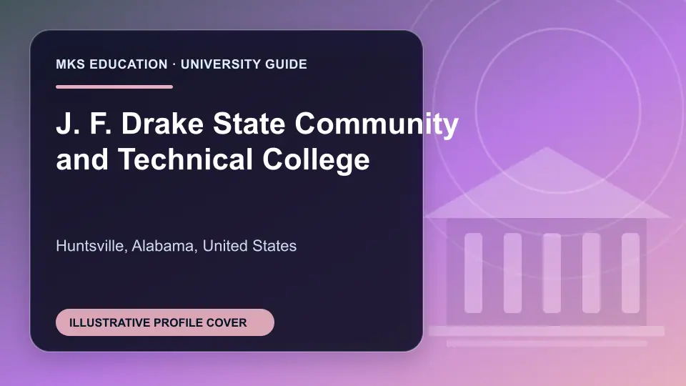 Illustrative MKS Education profile cover for J. F. Drake State Community and Technical College in the USA