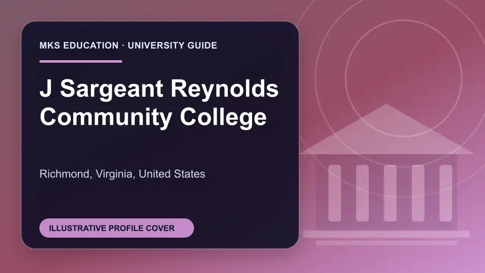 Illustrative MKS Education profile cover for J Sargeant Reynolds Community College in the USA