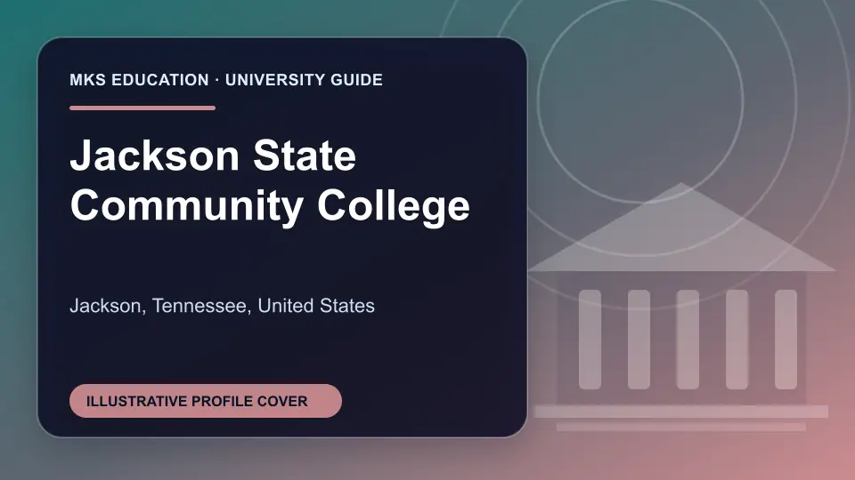 Illustrative MKS Education profile cover for Jackson State Community College in the USA
