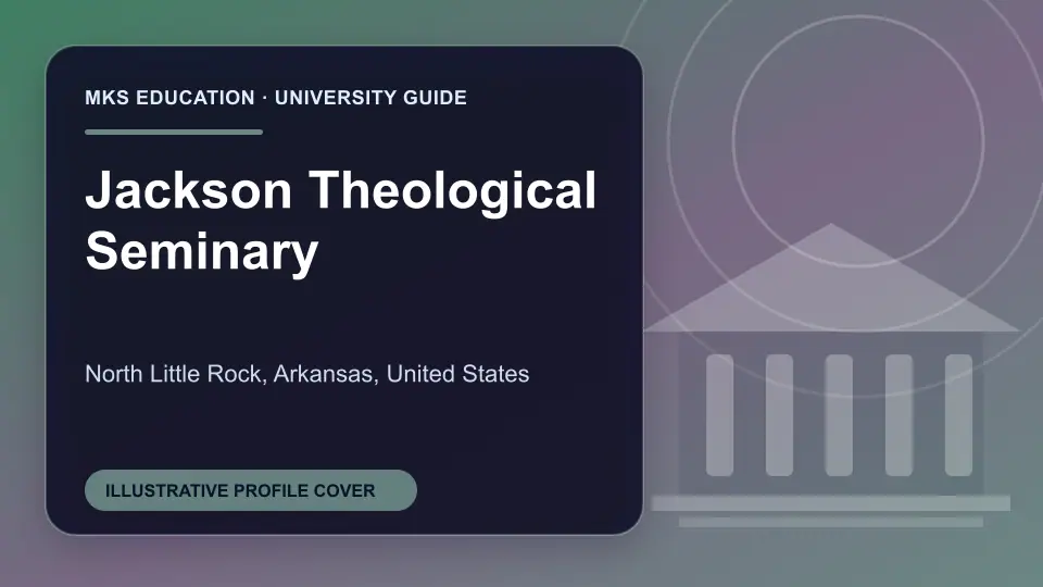 Illustrative MKS Education profile cover for Jackson Theological Seminary in the USA