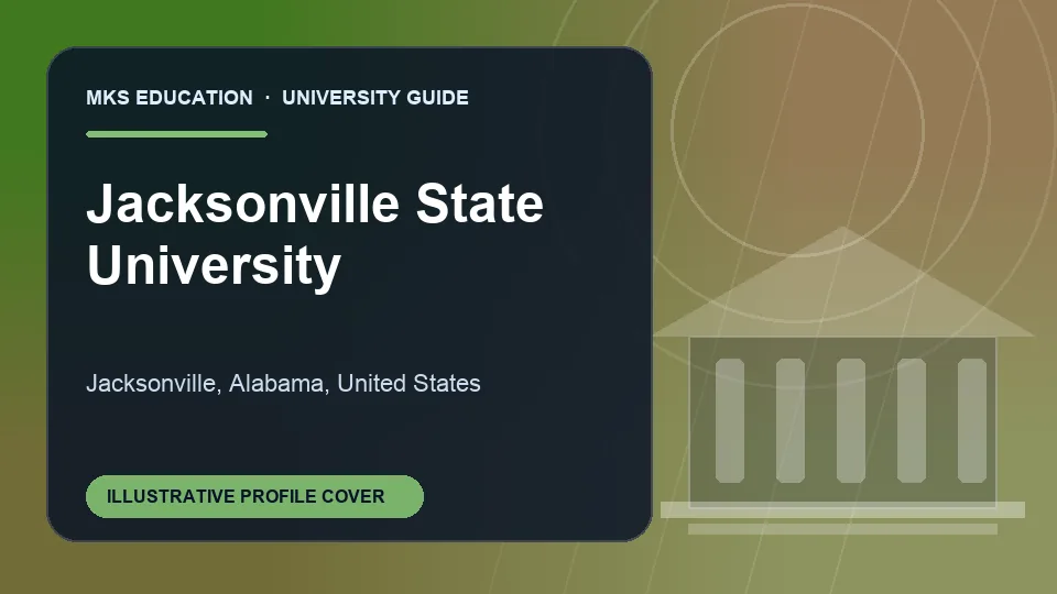 Illustrative MKS Education profile cover for Jacksonville State University in the USA
