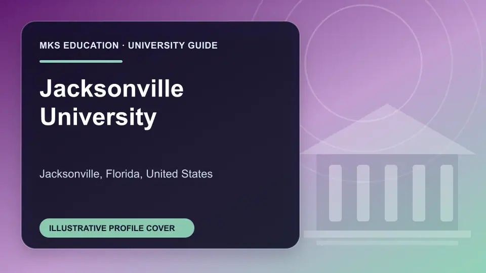 Illustrative MKS Education profile cover for Jacksonville University in the USA