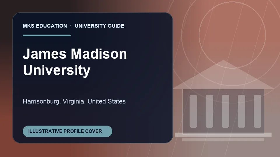 Illustrative MKS Education profile cover for James Madison University in United States