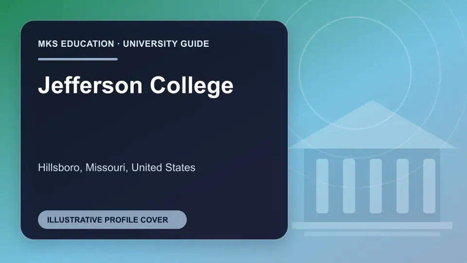 Illustrative MKS Education profile cover for Jefferson College in the USA