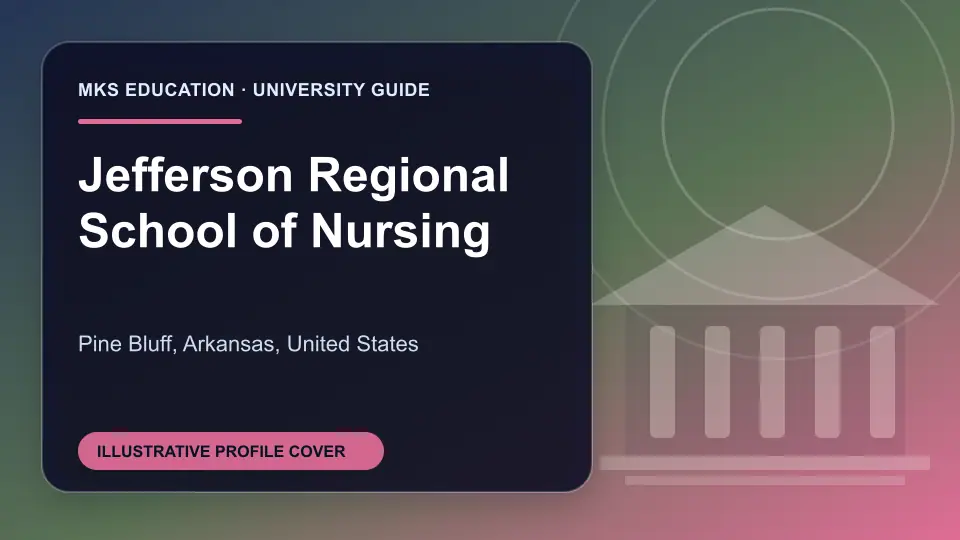 Illustrative MKS Education profile cover for Jefferson Regional School of Nursing in the USA