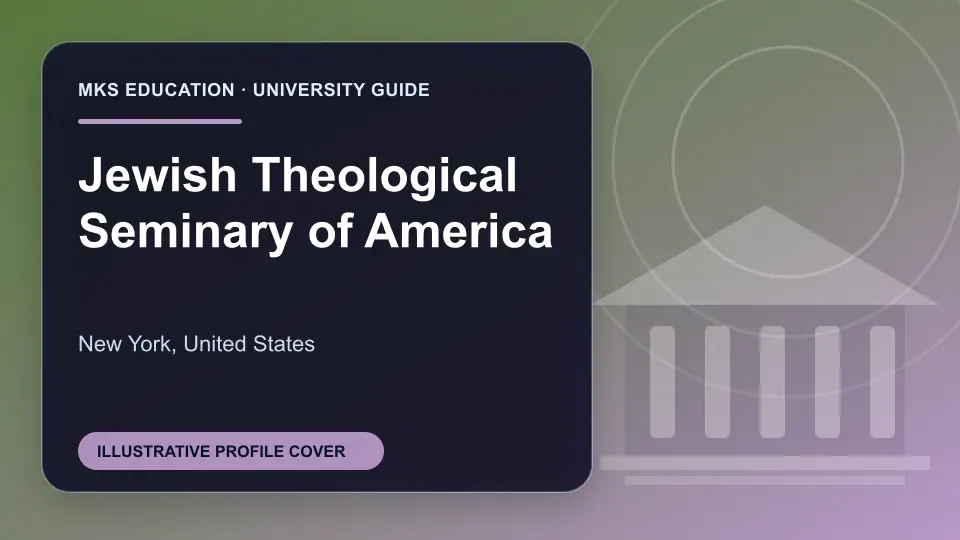 Illustrative MKS Education profile cover for Jewish Theological Seminary of America in the USA