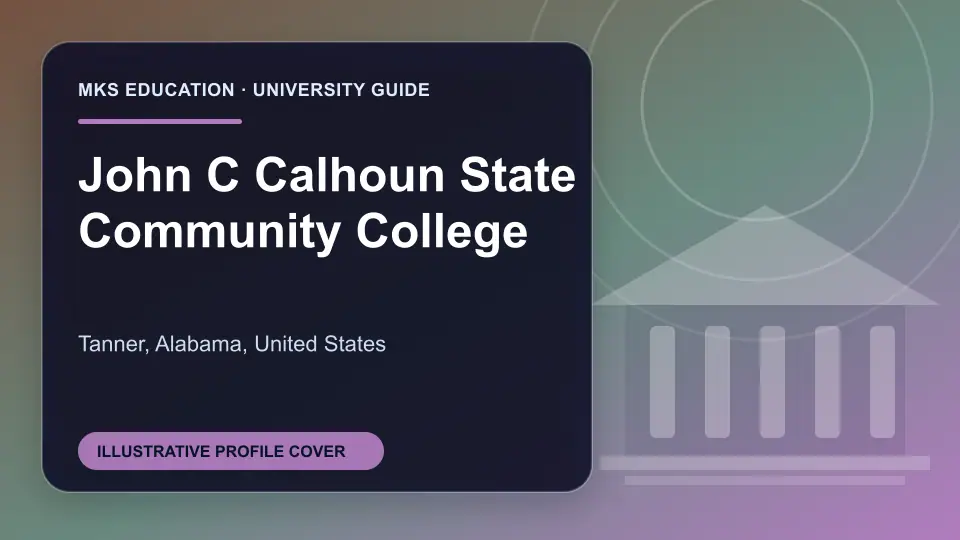 Illustrative MKS Education profile cover for John C Calhoun State Community College in the USA