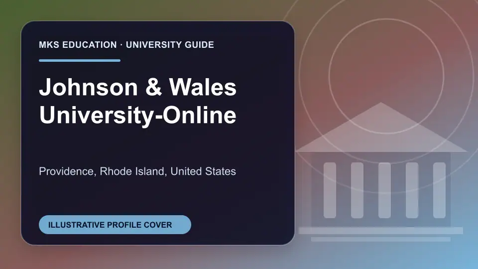 Illustrative MKS Education profile cover for Johnson & Wales University-Online in the USA