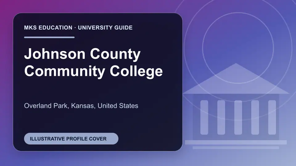 Illustrative MKS Education profile cover for Johnson County Community College in the USA
