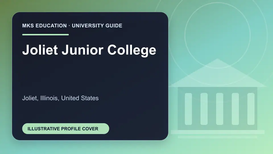 Illustrative MKS Education profile cover for Joliet Junior College in the USA