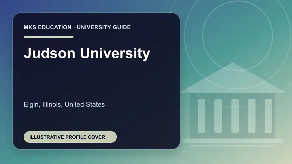 Illustrative MKS Education profile cover for Judson University in the USA