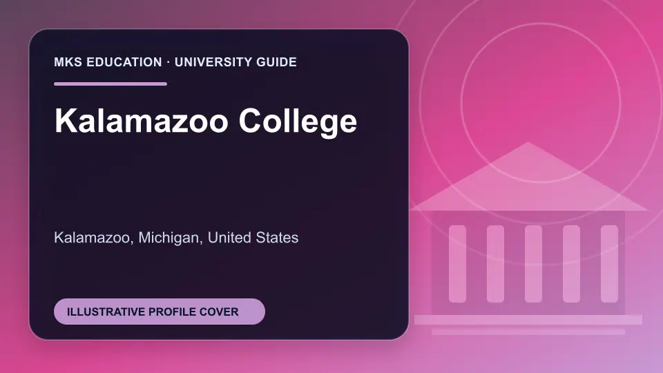 Illustrative MKS Education profile cover for Kalamazoo College in the USA