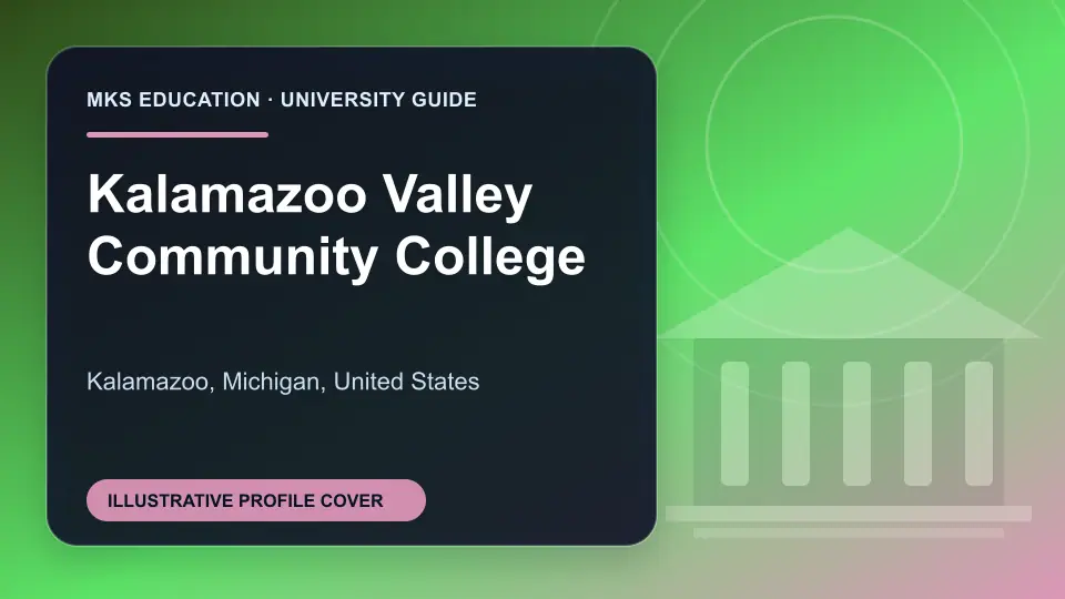 Illustrative MKS Education profile cover for Kalamazoo Valley Community College in the USA