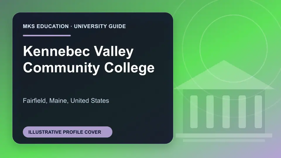 Illustrative MKS Education profile cover for Kennebec Valley Community College in the USA
