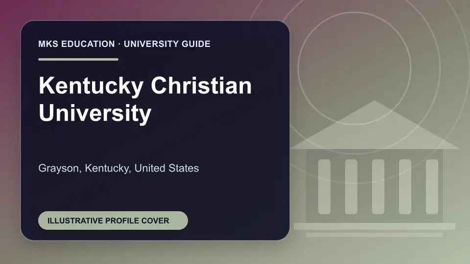 Illustrative MKS Education profile cover for Kentucky Christian University in the USA
