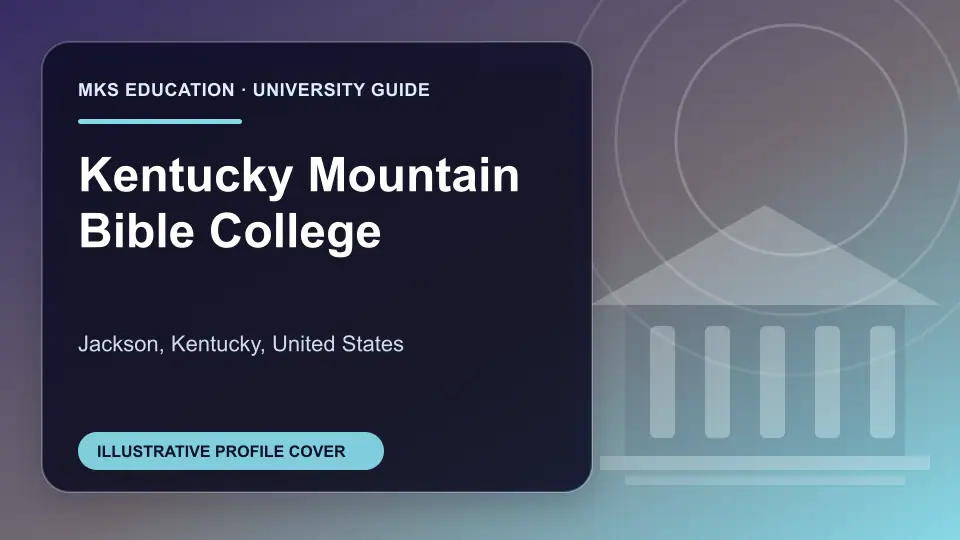Illustrative MKS Education profile cover for Kentucky Mountain Bible College in the USA