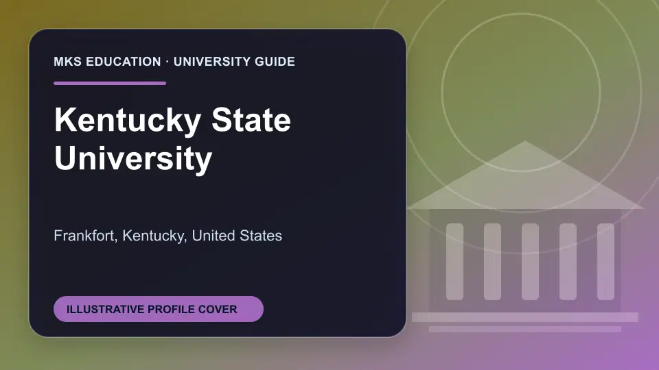 Illustrative MKS Education profile cover for Kentucky State University in the USA