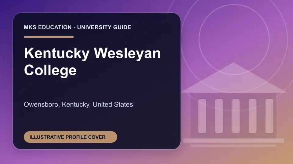 Illustrative MKS Education profile cover for Kentucky Wesleyan College in the USA