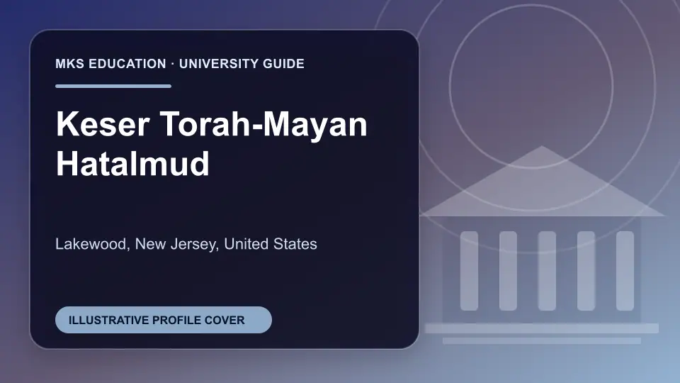Illustrative MKS Education profile cover for Keser Torah-Mayan Hatalmud in the USA