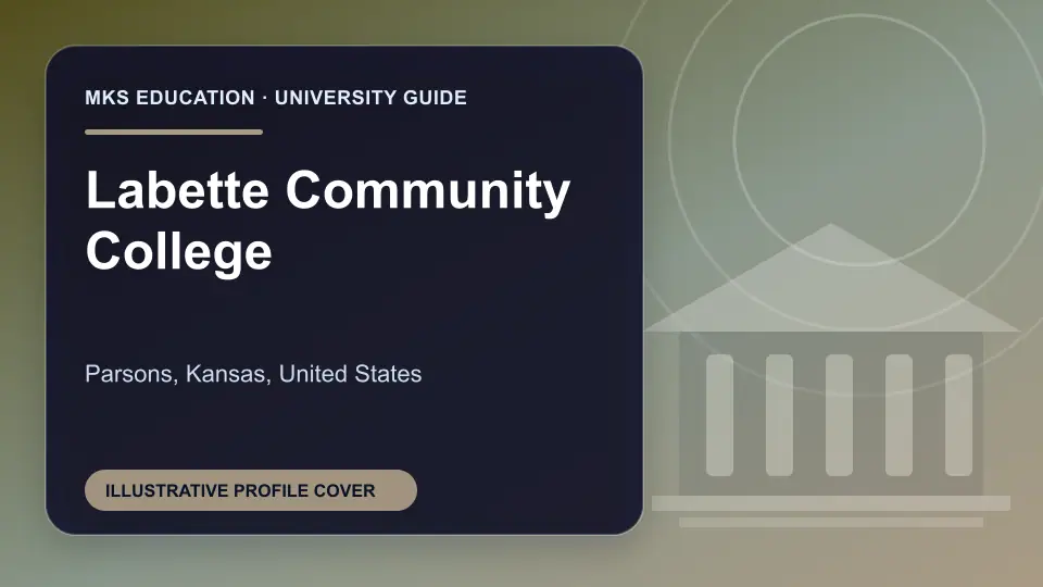 Illustrative MKS Education profile cover for Labette Community College in the USA