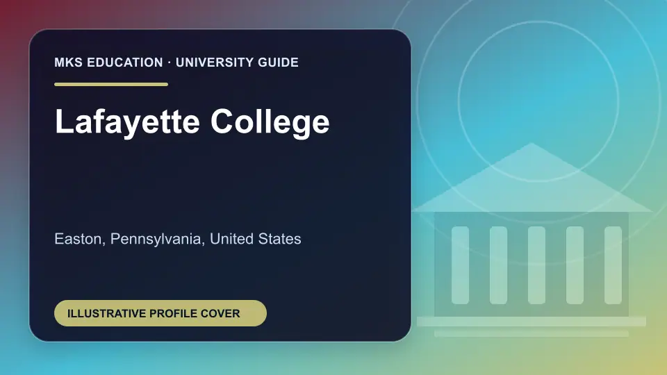 Illustrative MKS Education profile cover for Lafayette College in the USA