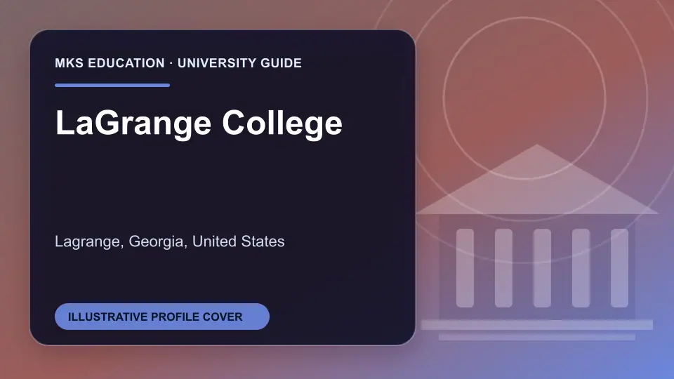 Illustrative MKS Education profile cover for LaGrange College in the USA