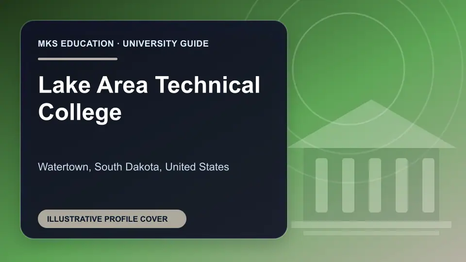 Illustrative MKS Education profile cover for Lake Area Technical College in the USA