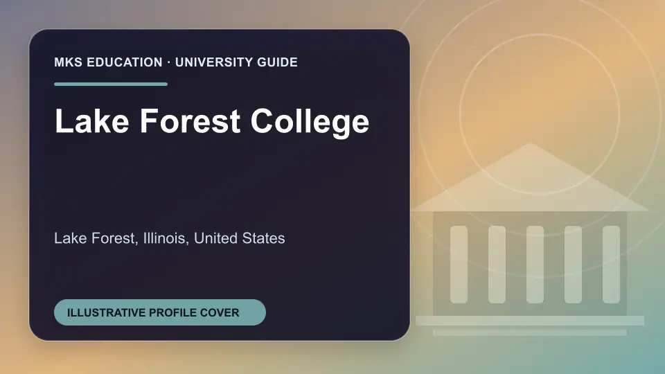 Illustrative MKS Education profile cover for Lake Forest College in the USA