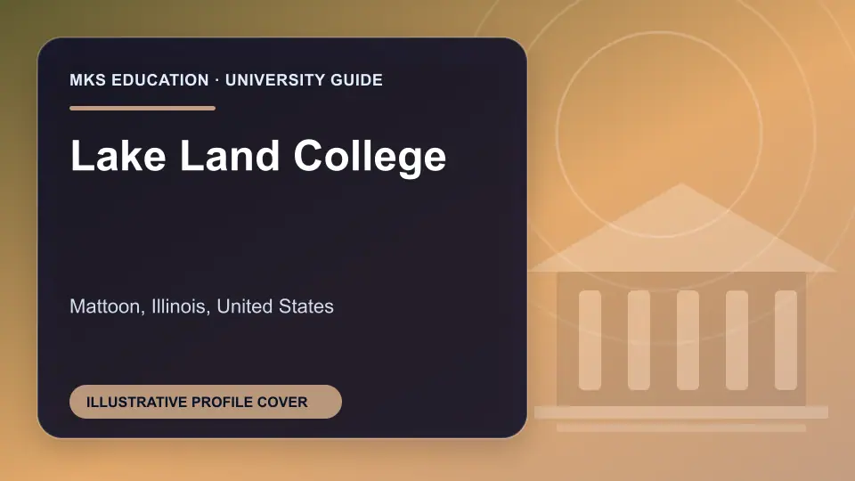 Illustrative MKS Education profile cover for Lake Land College in the USA