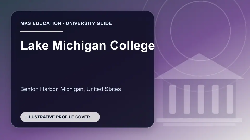Illustrative MKS Education profile cover for Lake Michigan College in the USA