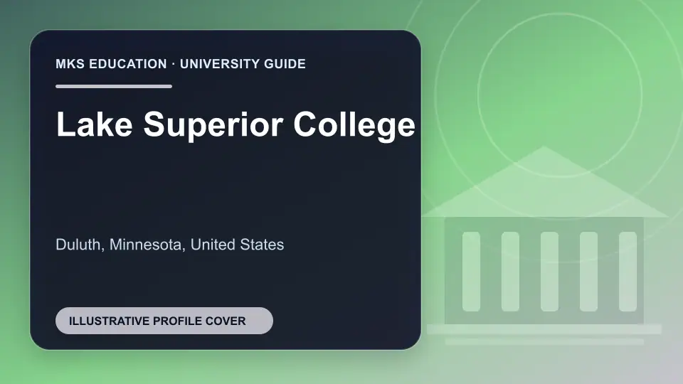 Illustrative MKS Education profile cover for Lake Superior College in the USA