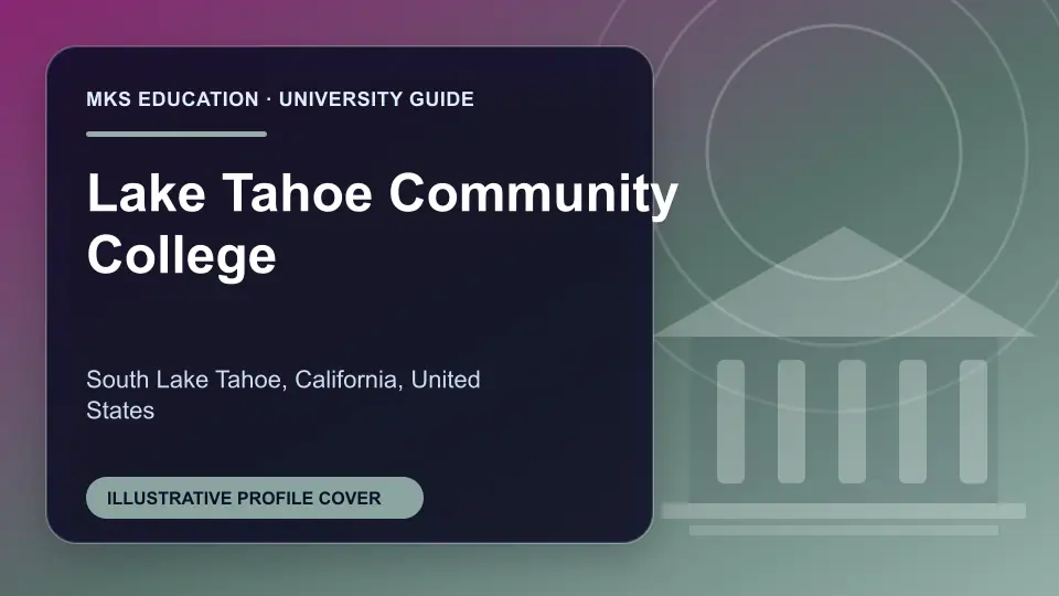Illustrative MKS Education profile cover for Lake Tahoe Community College in the USA