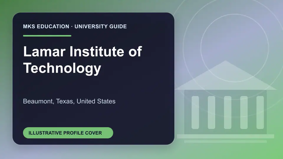 Illustrative MKS Education profile cover for Lamar Institute of Technology in the USA
