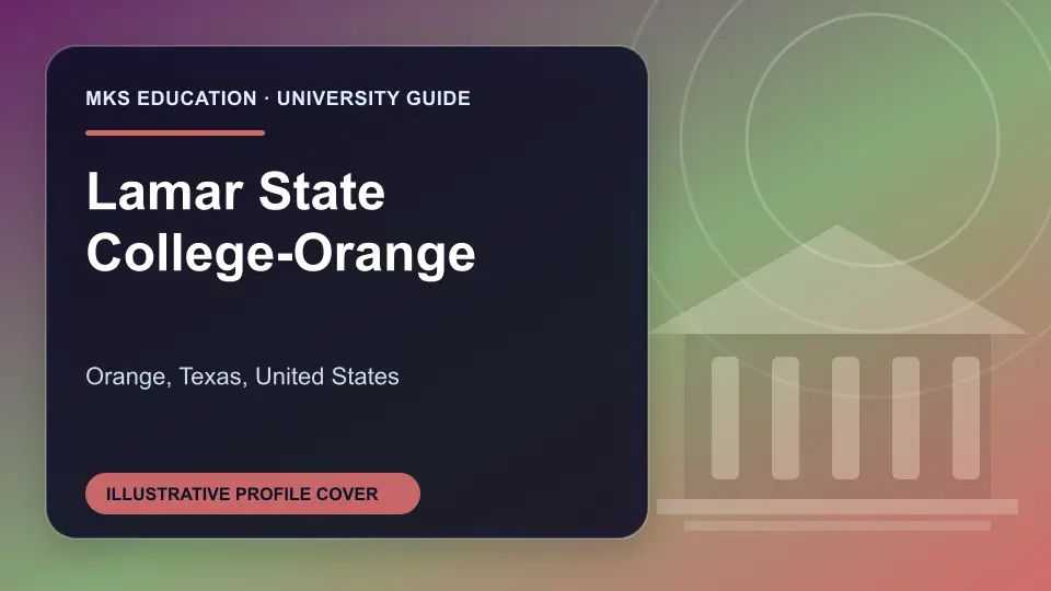 Illustrative MKS Education profile cover for Lamar State College-Orange in the USA