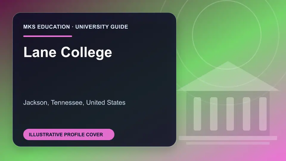 Illustrative MKS Education profile cover for Lane College in the USA