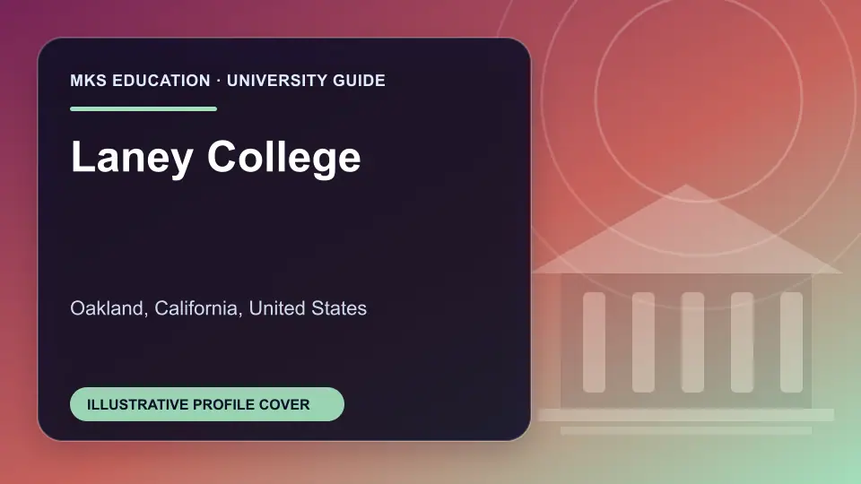 Illustrative MKS Education profile cover for Laney College in the USA