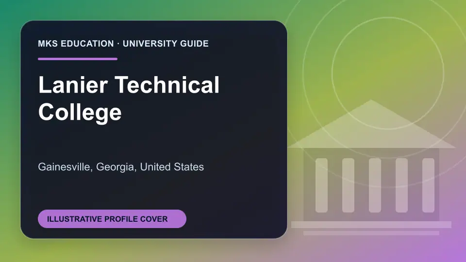 Illustrative MKS Education profile cover for Lanier Technical College in the USA