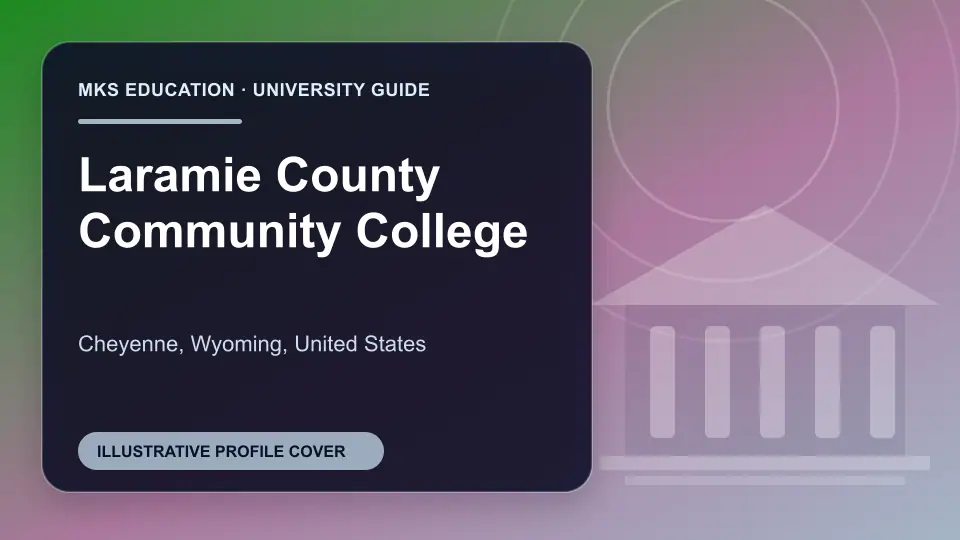 Illustrative MKS Education profile cover for Laramie County Community College in the USA
