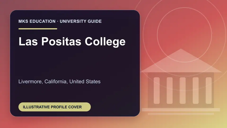 Illustrative MKS Education profile cover for Las Positas College in the USA