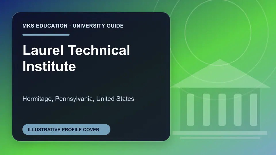 Illustrative MKS Education profile cover for Laurel Technical Institute in the USA