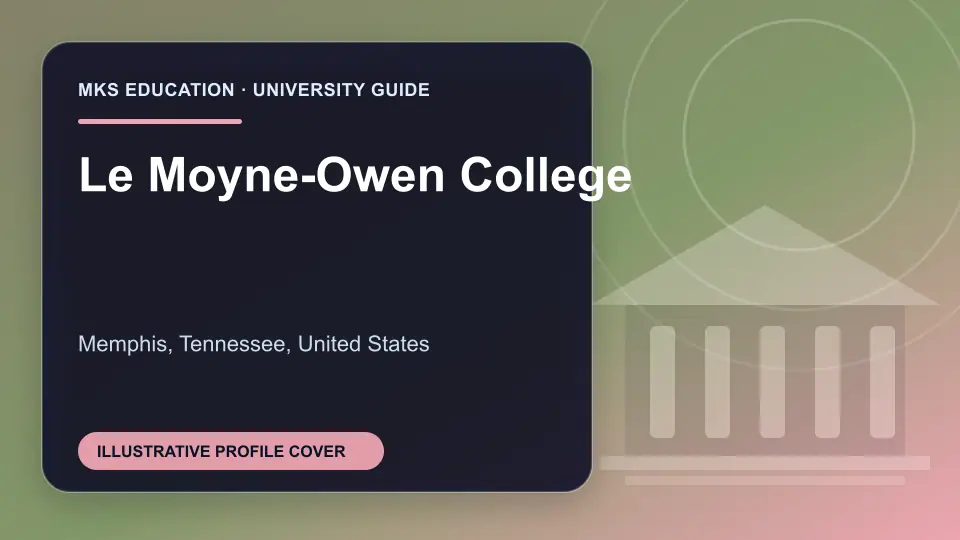 Illustrative MKS Education profile cover for Le Moyne-Owen College in the USA